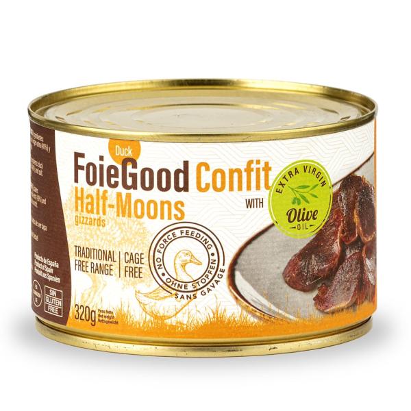 Ank confit FoieGood Gizzards halvmåne